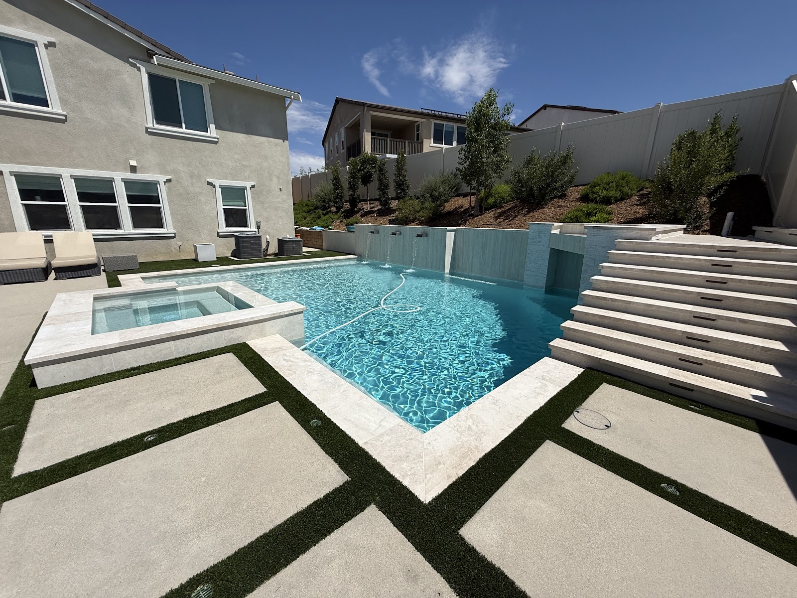 Family Lap Pool with Spa Integration